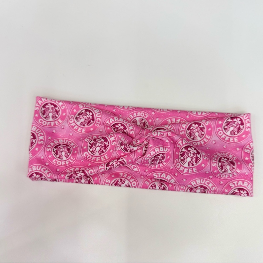 Starbucks Pink Logo handmade Headband